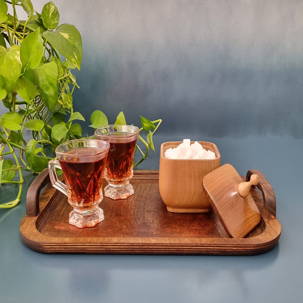 سینی چوبی مدل مستطیل