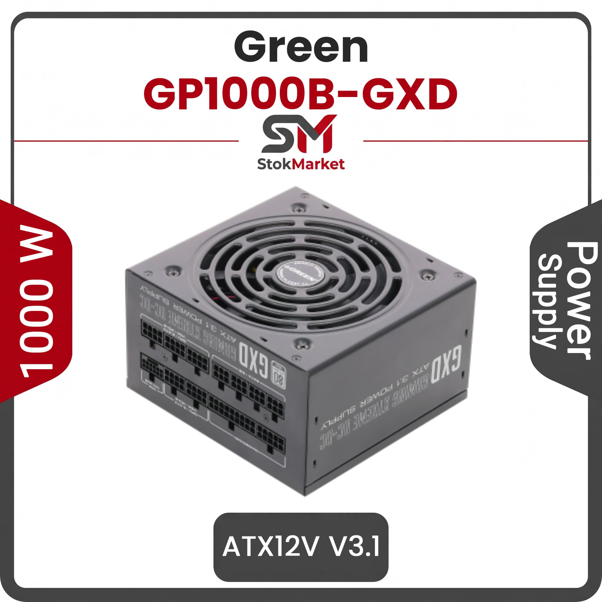پاور گرین فول ماژولار 1000 وات مدل GP1000B-GXD ATX v3.1 — تصویر ۲