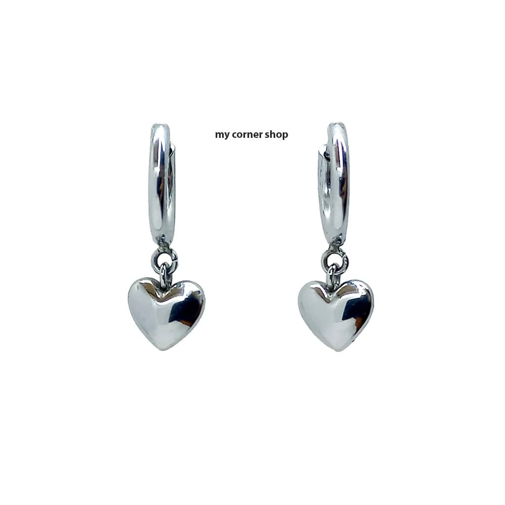 گوشواره حلقه ای طرح قلب کد 032