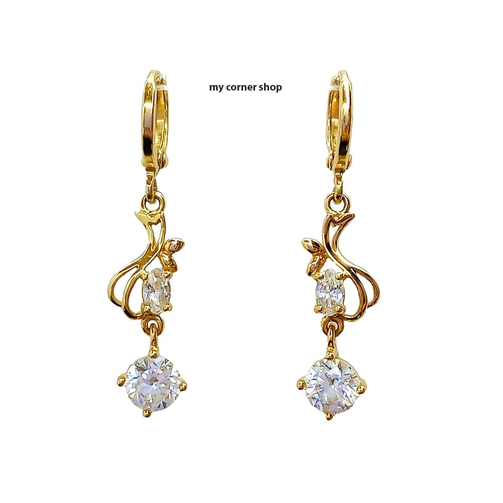 گوشواره حلقه ای مجلسی طرح آویز کد 031