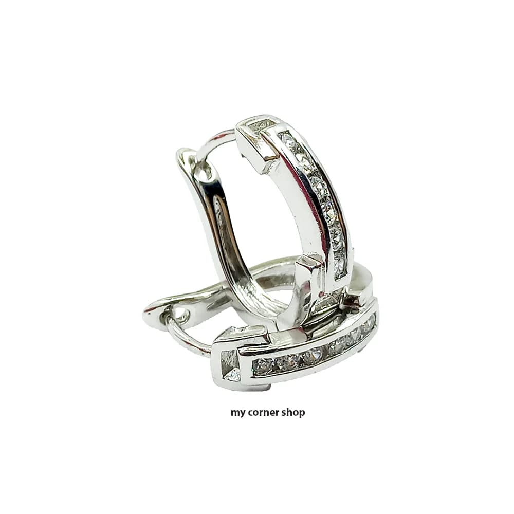 گوشواره حلقه ای مجلسی طرح سگک کد 027