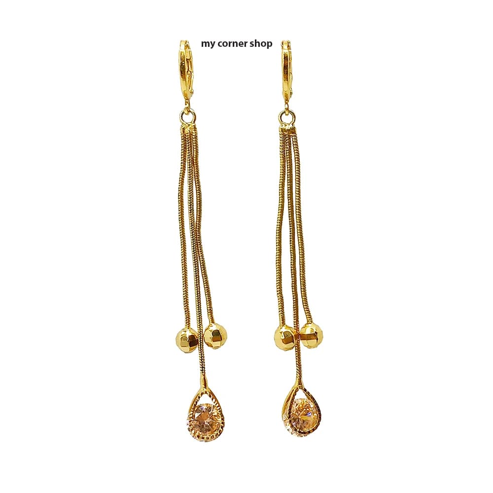 گوشواره حلقه ای ظریف طرح اشک کد 024