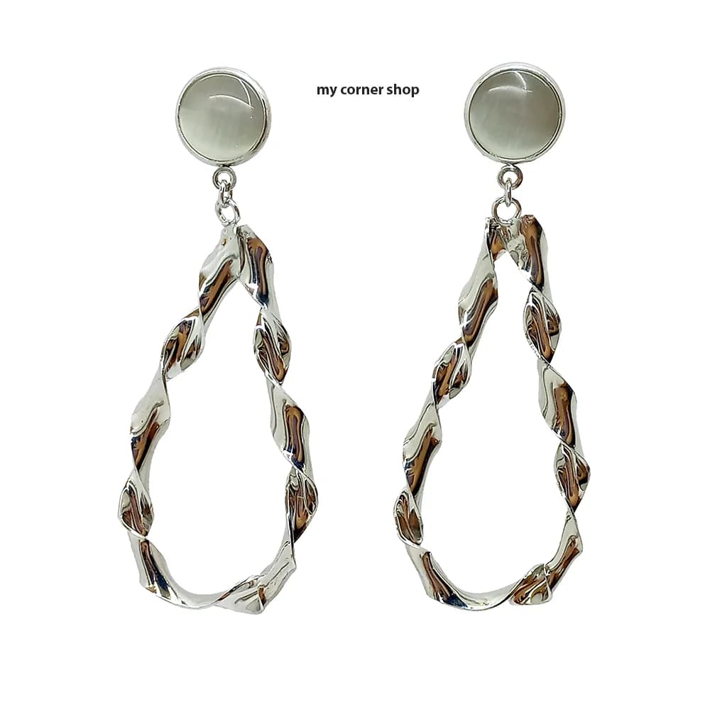 گوشواره میخی ظریف طرح اشک کد 023