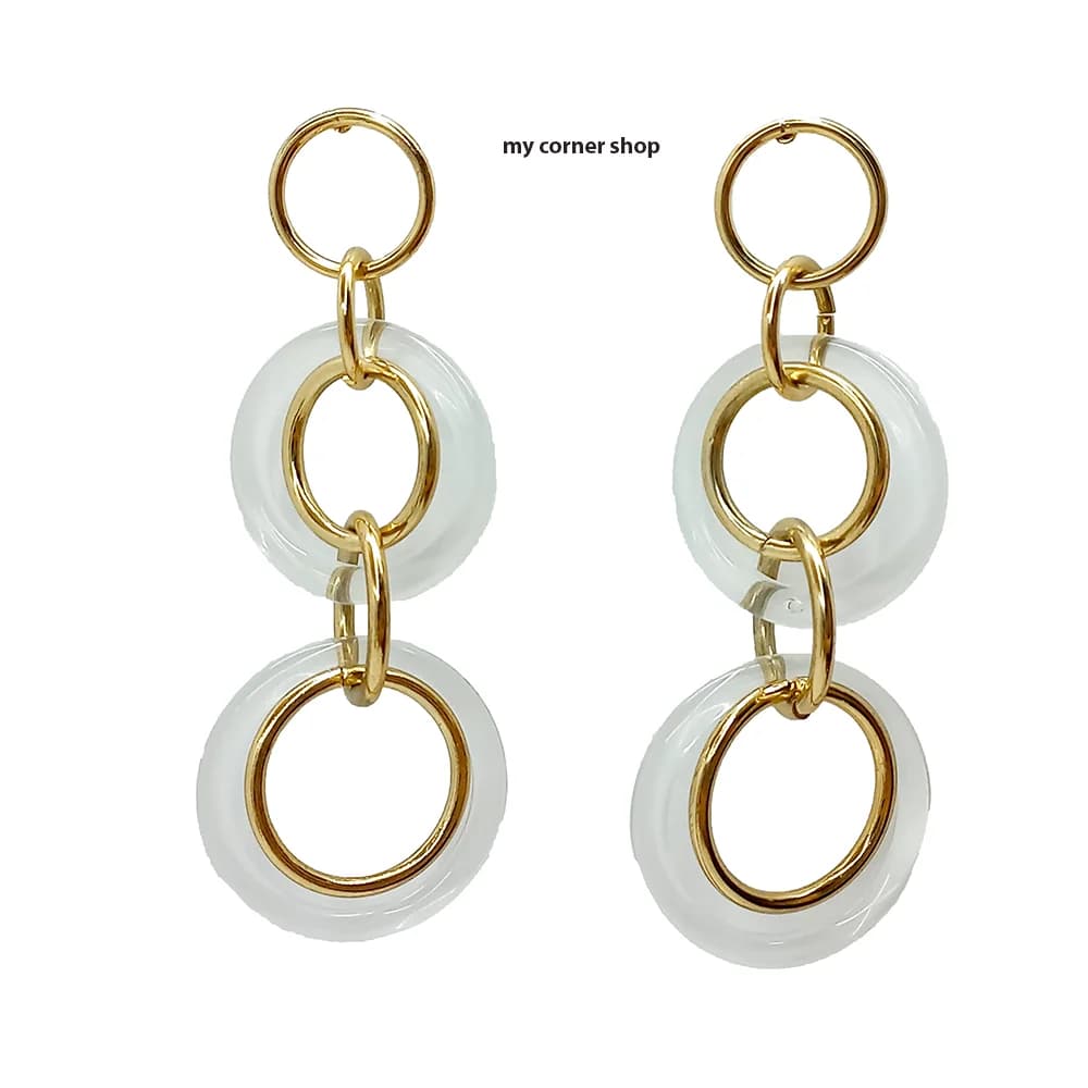 گوشواره میخی ظریف طرح حلقه کد 022