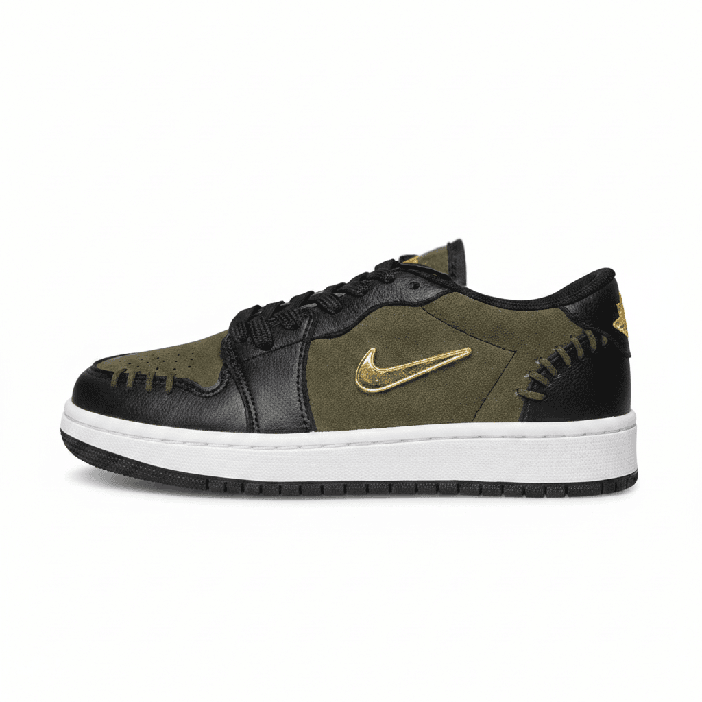 کتونی نایک ایر جردن 1 لو مشکی سبز | Nike Air Jordan 1 Low | 41-44