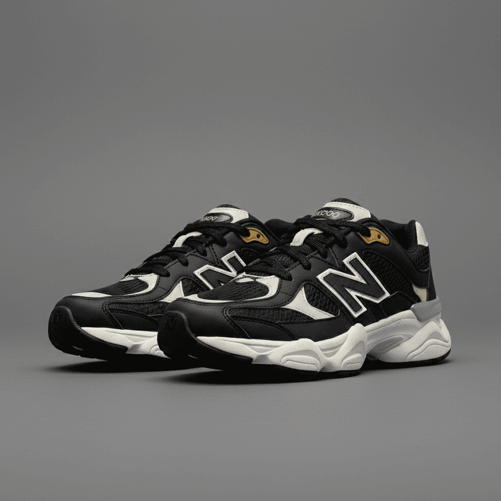 کتانی نیوبالانس 9060 |New Balance 9060 JFG| 37-40 مشکی کرم — تصویر ۴