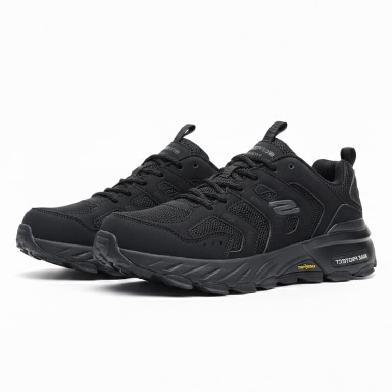 کفش تریل و کوهنوردی مردانه Skechers Max Protect مشکی مات مناسب پیاده‌روی — تصویر ۵