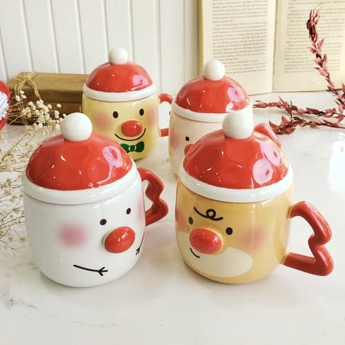 ماگ فانتزی عروسکی برجسته خارجی -دارای درب و قاشق – کیفیت فوق العاده — تصویر ۱۰