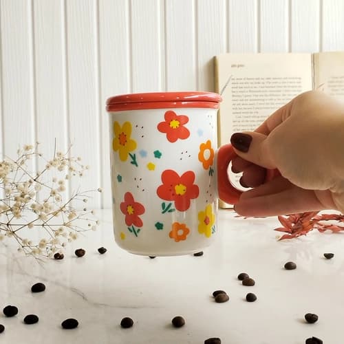 ماگ طرح گل درب دار-زیبا و باکیفیت — تصویر ۷