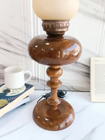 چراغ گردسوز پایه بلند چوبی — تصویر ۷