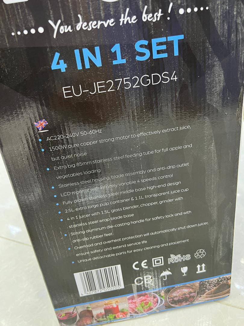آبمیوه گیر 4 کاره استیل یورولوکس مدل EU-2752 — تصویر ۳