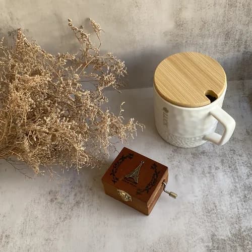 جعبه موزیکال چوبی هندلی کلاسیک- آهنگ بیکلام let it be – در 10 طرح قابل انتخاب — تصویر ۱۰