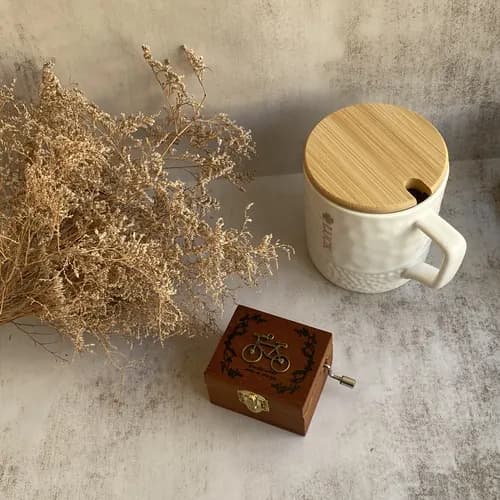 جعبه موزیکال چوبی هندلی کلاسیک- آهنگ بیکلام let it be – در 10 طرح قابل انتخاب — تصویر ۸