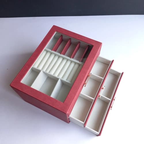 جعبه جواهرات دکوراتیو رومیزی- در 4 رنگ – وارداتی و کیفیت عالی — تصویر ۳