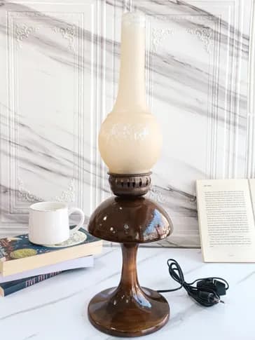 چراغ گردسوز تزئینی خراطی – چوبی باکیفیت — تصویر ۶