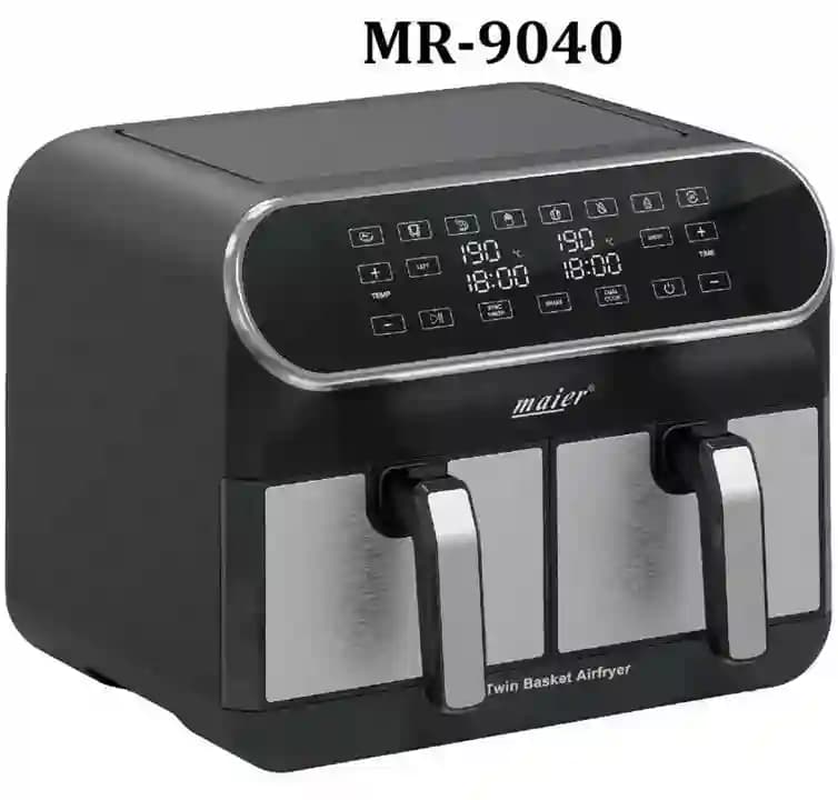 سرخ کن رژیمی دوقلو 10 لیتری مایر مدل MR-9040 — تصویر ۵