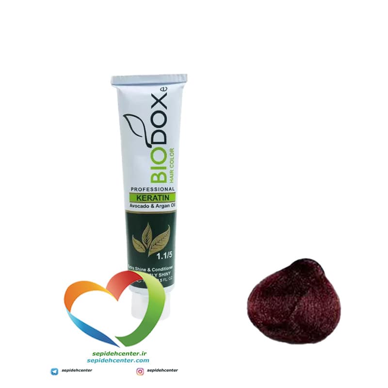 رنگ موی حرفه ای بیوداکس شماره 7.55 آلبالویی روشن BioDox COLOR Light Mahogany — تصویر ۵