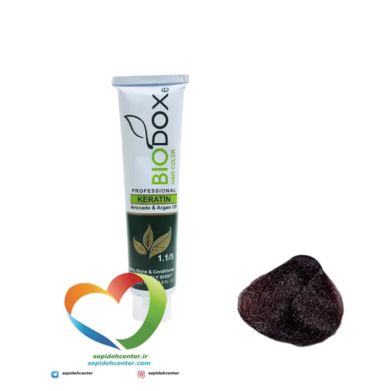 رنگ موی حرفه ای بیوداکس شماره 5.55 آلبالویی تیره BioDox COLOR Dark Mahogany — تصویر ۵