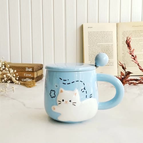 ماگ گربه ای درب دار-طراحی بسیار جذاب و زیبا — تصویر ۵