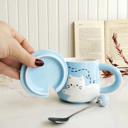 ماگ گربه ای درب دار-طراحی بسیار جذاب و زیبا — تصویر ۷