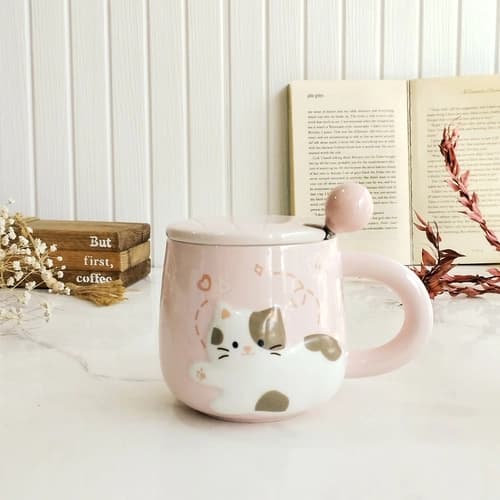 ماگ گربه ای درب دار-طراحی بسیار جذاب و زیبا — تصویر ۳