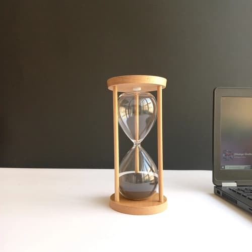 ساعت شنی 30 دقیقه ای چوبی در دو رنگ مشکی و سفید – چوب بامبو – وارداتی — تصویر ۱۰