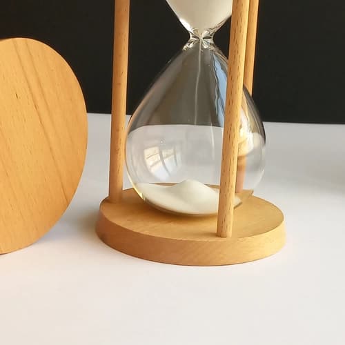 ساعت شنی 30 دقیقه ای چوبی در دو رنگ مشکی و سفید – چوب بامبو – وارداتی — تصویر ۸