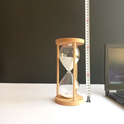 ساعت شنی 30 دقیقه ای چوبی در دو رنگ مشکی و سفید – چوب بامبو – وارداتی — تصویر ۴