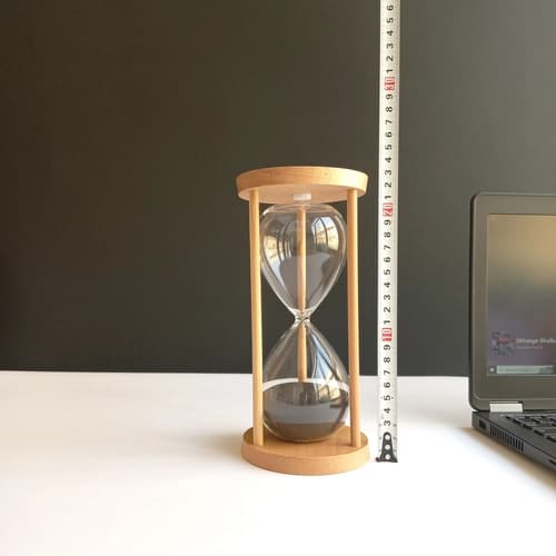 ساعت شنی 30 دقیقه ای چوبی در دو رنگ مشکی و سفید – چوب بامبو – وارداتی — تصویر ۵