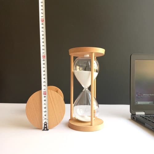ساعت شنی 30 دقیقه ای چوبی در دو رنگ مشکی و سفید – چوب بامبو – وارداتی — تصویر ۷