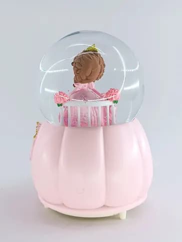گوی موزیکال سیندرلا پمپی و چراغ دار _ کار وارداتی و جذاب — تصویر ۷