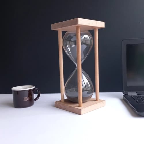 ساعت شنی چوبی بزرگ – چوب بامبو – 60 دقیقه – خارجی و وارداتی — تصویر ۱۱
