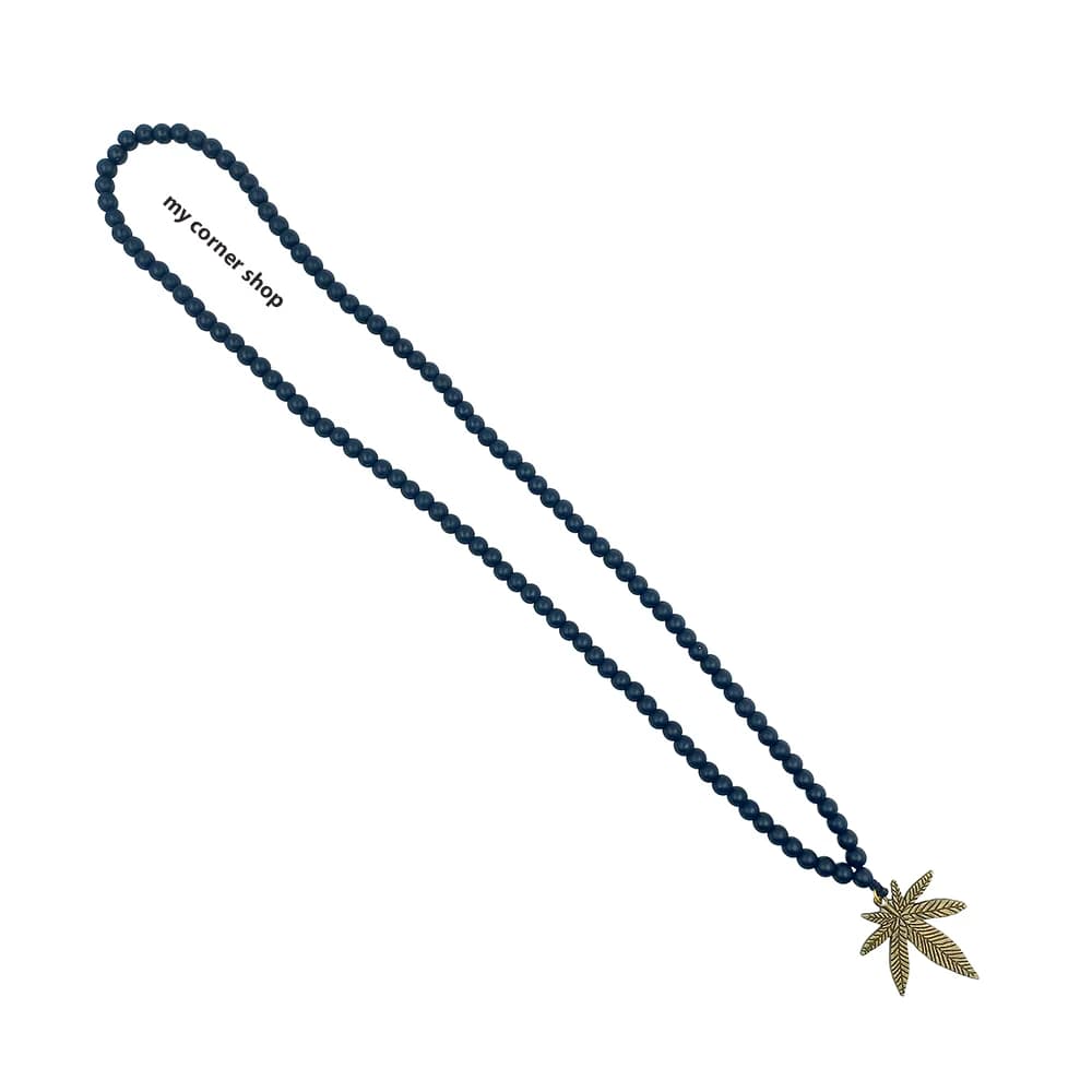 گردنبند اونیکس برنجی طرح برگ کد 028 — تصویر ۲