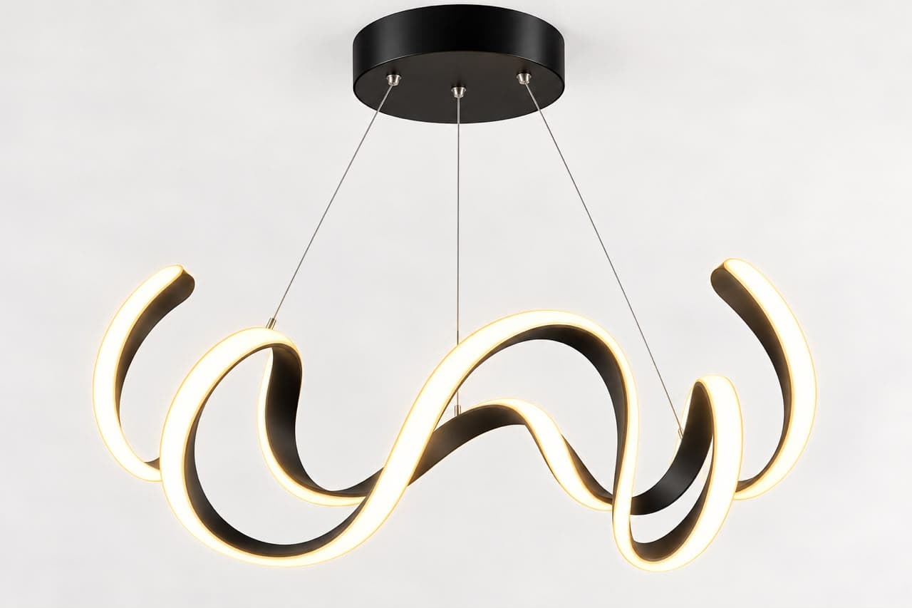 چراغ آویز سقفی LED مینیمال سینوس ساده — تصویر ۳