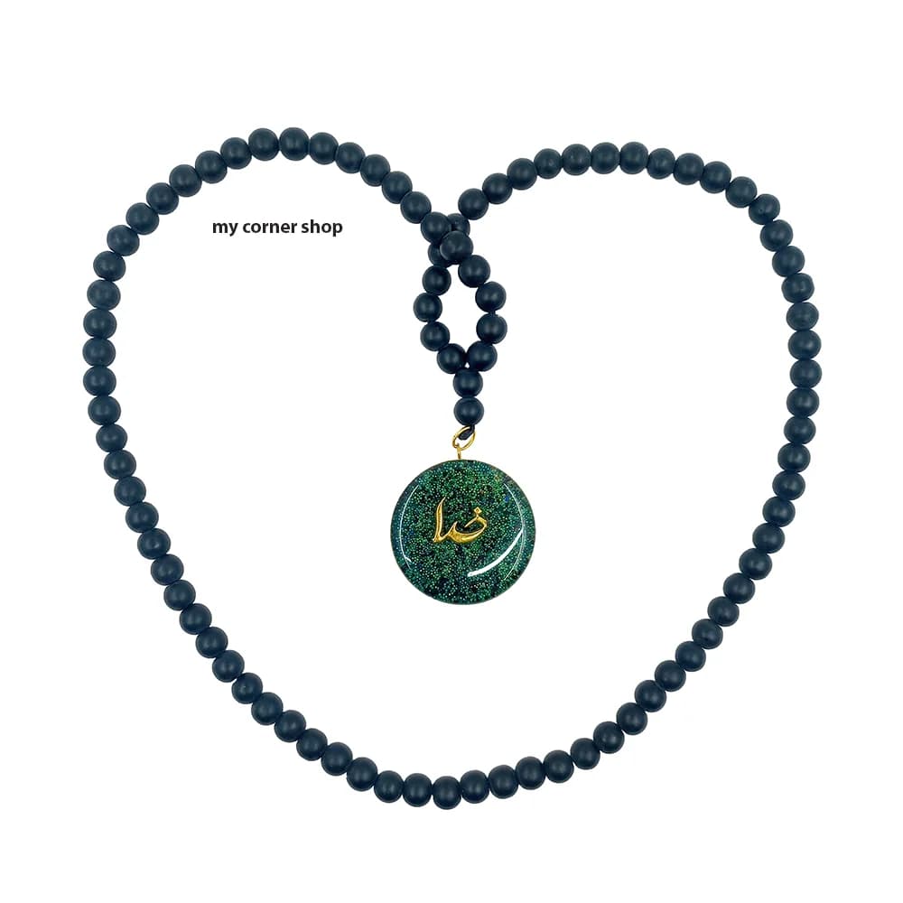 گردنبند اونیکس رزین طرح خدا کد 002