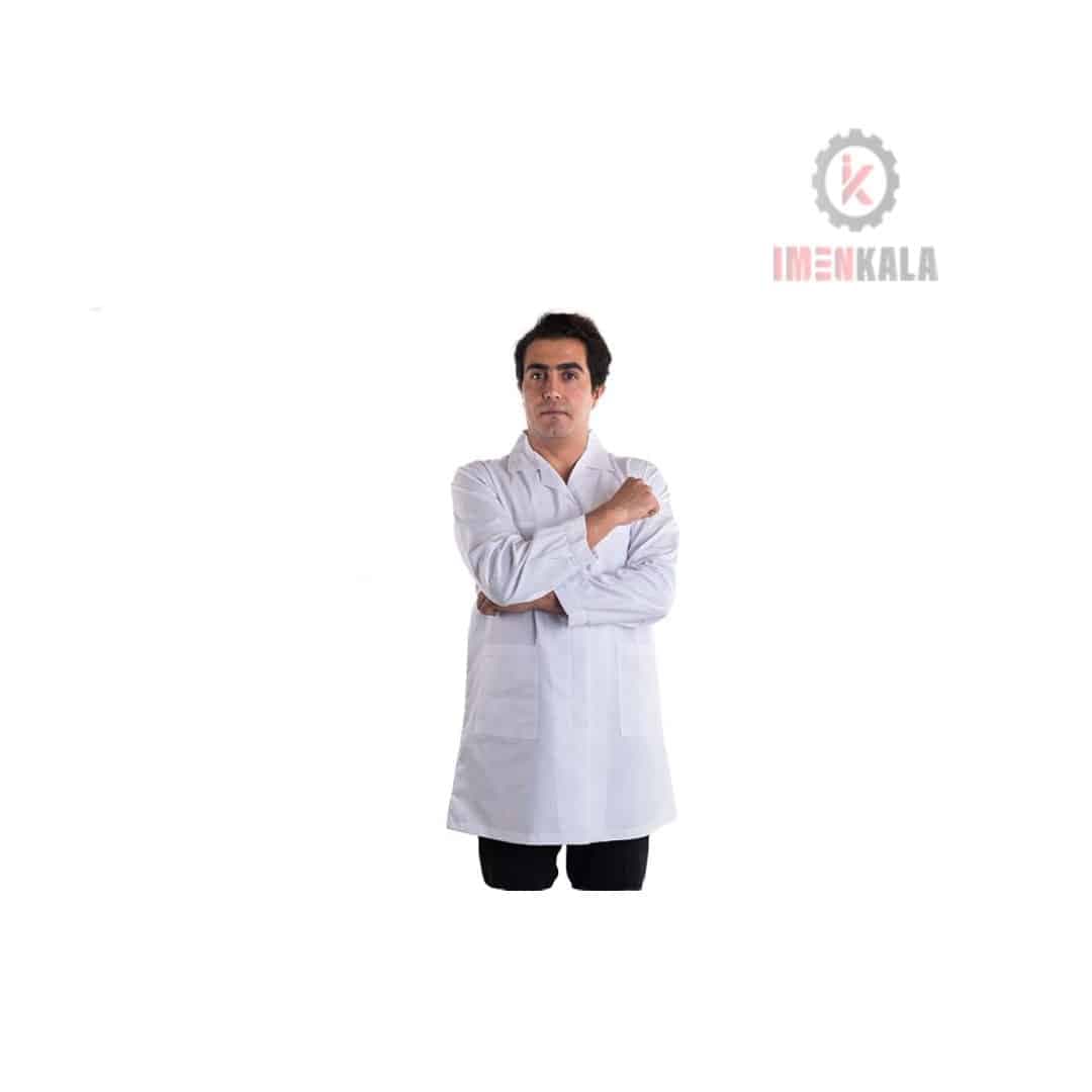 روپوش بیمارستانی کارگاهی سفید مردانه و زنانه — تصویر ۵