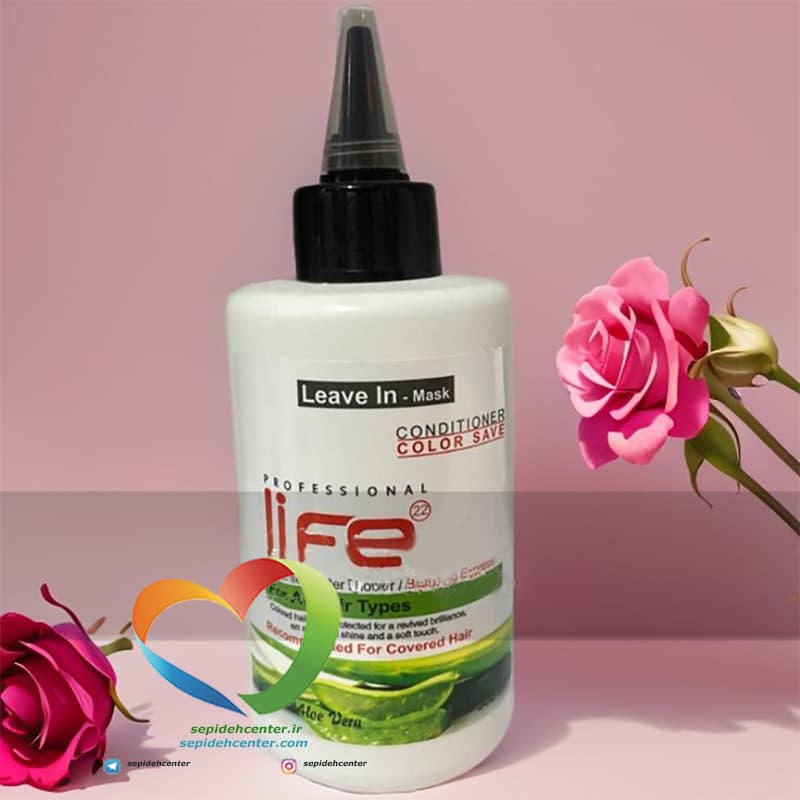 ماسک مو لایف بدون آبکشی حاوی آلوئه ورا life hair mask حجم 300 میلی لیتر — تصویر ۶