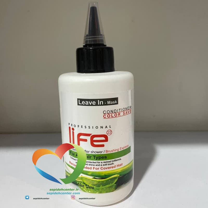 ماسک مو لایف بدون آبکشی حاوی آلوئه ورا life hair mask حجم 300 میلی لیتر — تصویر ۲