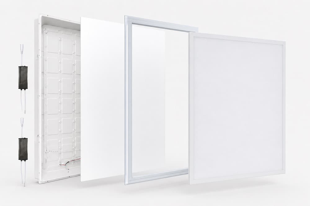 پنل سقفی LED اداری30*60 بک لایت روکار 50 وات یکتا افروز — تصویر ۳
