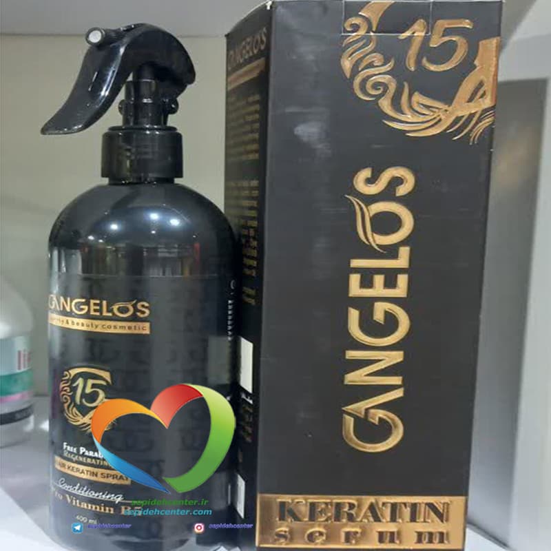 سرم احيا كننده و کراتینه 15 کاره گانگلوس Gangelos Hair Keratin Serum 15 in one حجم 400 میل — تصویر ۴