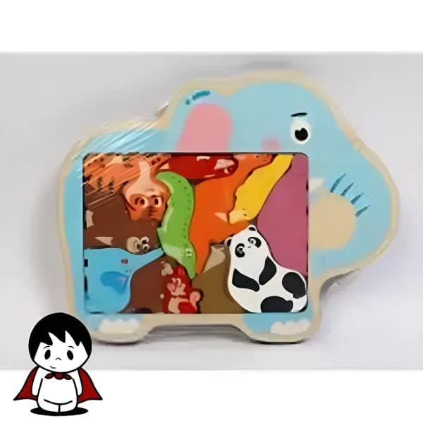 کاتامینو چوبی فریمدار طرح فیل - بازی هوش — تصویر ۳