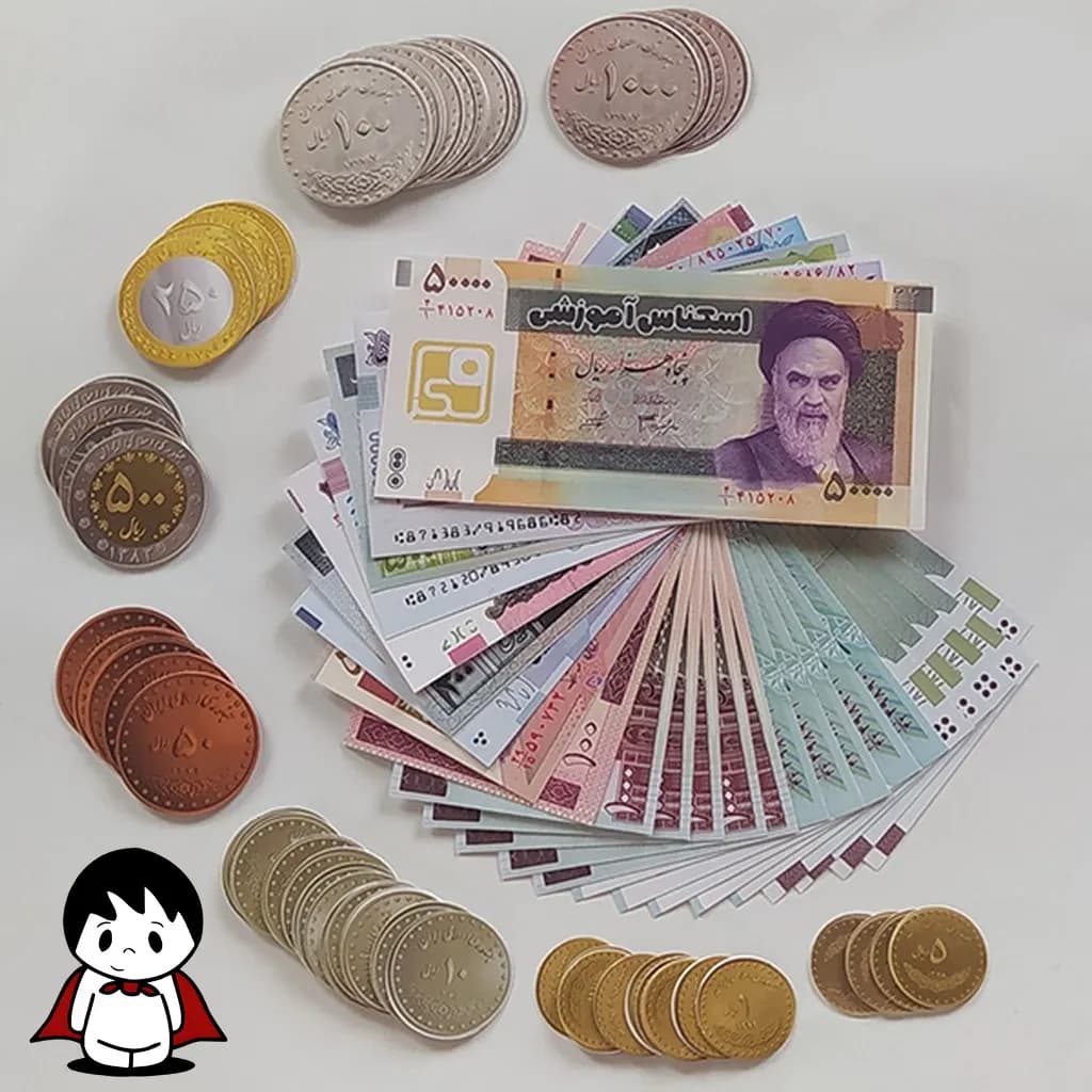 سکه و پول آموزشی (۸۰ قطعه) | آموزش مفاهیم مالی به کودکان - بازی هوش — تصویر ۲