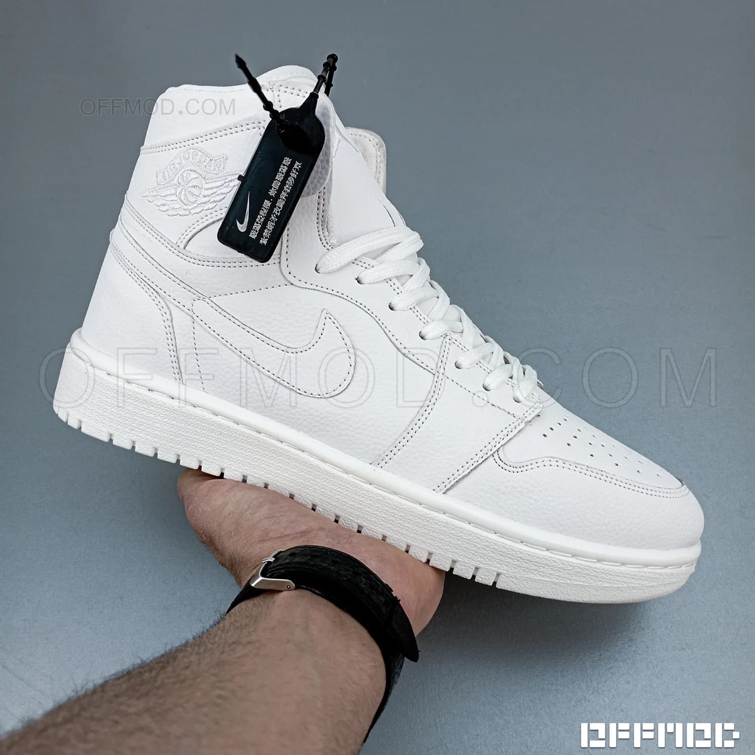 کتونی نایک ایر جردن Nike Air Jordan 1 تمام سفید — تصویر ۱۱