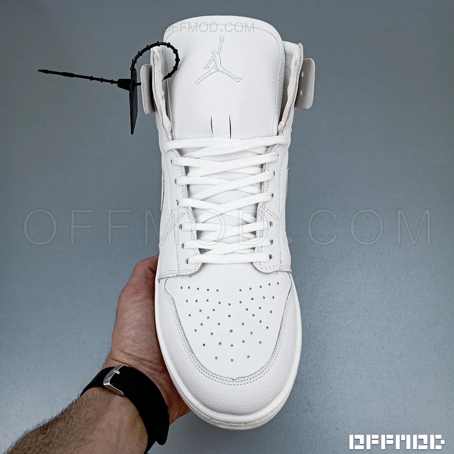 کتونی نایک ایر جردن Nike Air Jordan 1 تمام سفید — تصویر ۴