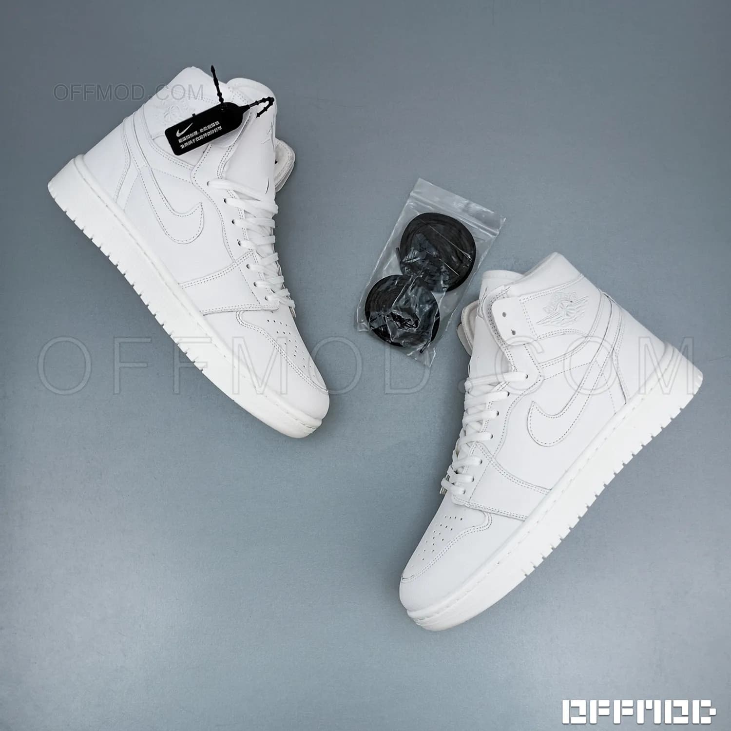 کتونی نایک ایر جردن Nike Air Jordan 1 تمام سفید — تصویر ۸