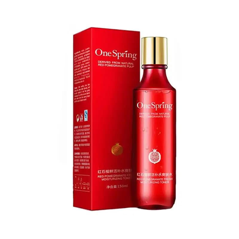 تونر پاک کننده و آبرسان صورت وان اسپرینگ ( One Spring ) مدل Pomegranate حجم 150 میلی لیتر