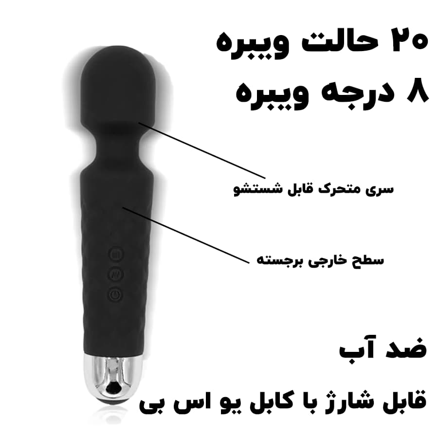 ماساژور و ویبراتور چند کاره سیلیکونی شارژی — تصویر ۴