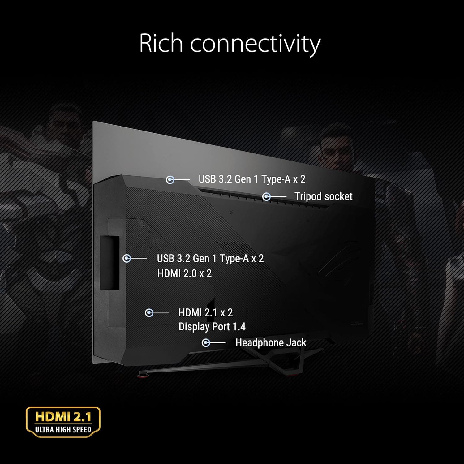 مانیتور ایسوس 47.53 اینچ ASUS ROG Swift OLED PG48UQ — تصویر ۲