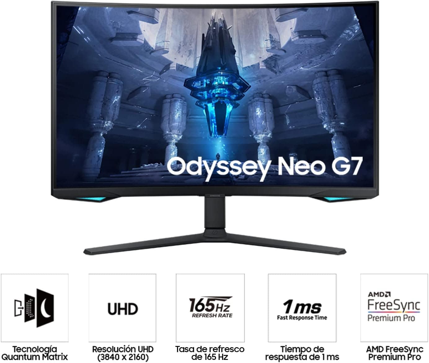 مانیتور منحنی گیمینگ سامسونگ مدل Odyssey G7 LC27G75TQSMXUE سایز 27 اینچ — تصویر ۸