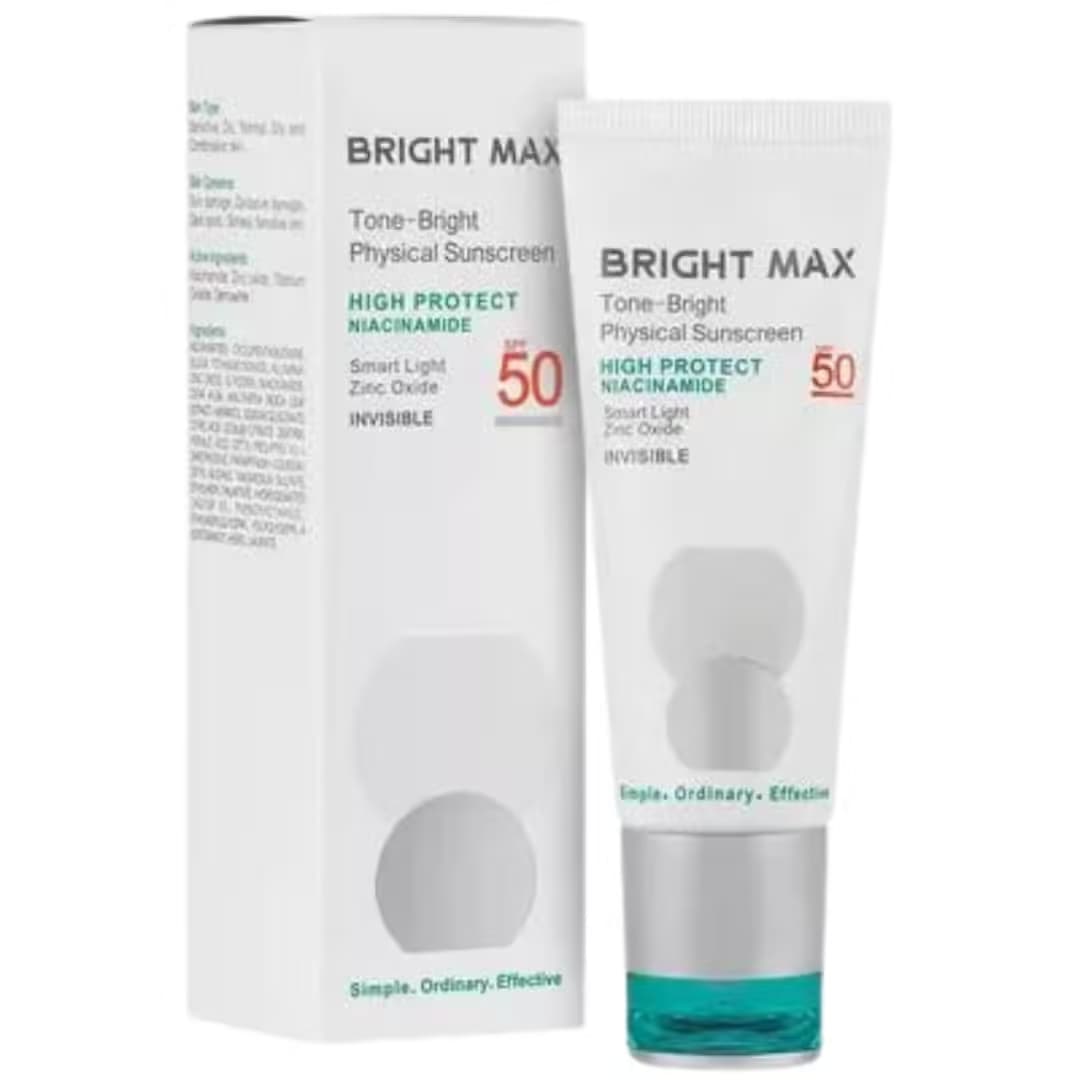 برایت مکس تن برایت کرم ضدآفتاب فیزیکال بی رنگ 40 میل — تصویر ۲